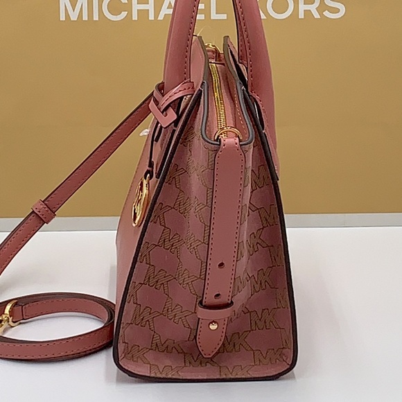MICHAEL KORS AVRIL SMALL TOP ZIP SATCHEL CROSSBODY BAG ROSE COLOR - Picture 5 of 15